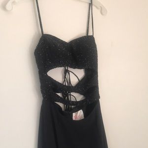 Precious formals sequin black gown